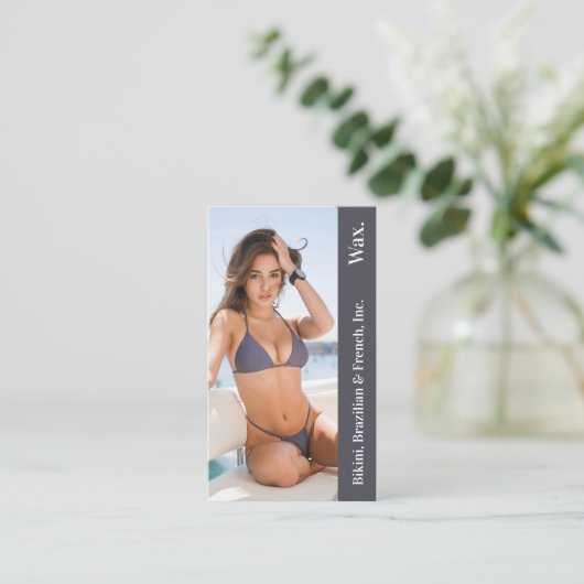 Bikini Brasilianische Treuekarte für Wachs Foto (Stehend Vorderseite)