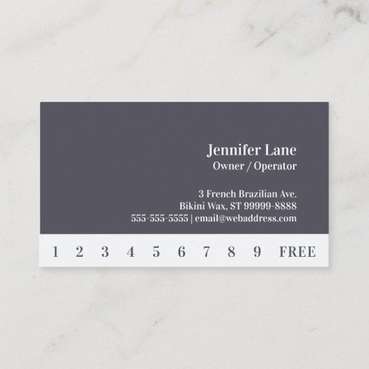 Bikini Brasilianische Treuekarte für Wachs Foto (Rückseite)