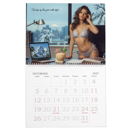 Bikini Business Wandkalender Glamour Beach Models (Dez 2027)