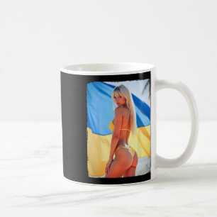 Bikini Bybe - Y blonde Bybe und Ukraine-Flagge Kaffeetasse