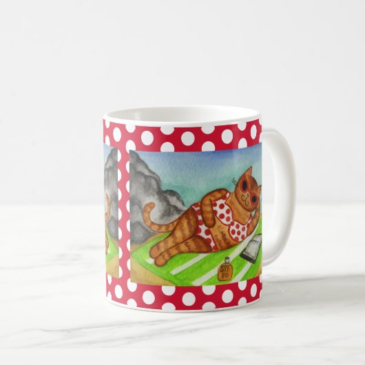 Bikini Cat Kaffee Tasse (VorderseiteRechts)