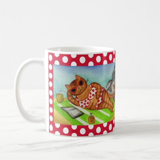 Bikini Cat Kaffee Tasse (Links)