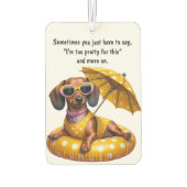 Bikini Dachshund Autolufterfrischer (Rückseite)