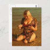 Bikini Fashion Model Foto Postcard Postkarte (Vorne/Hinten)