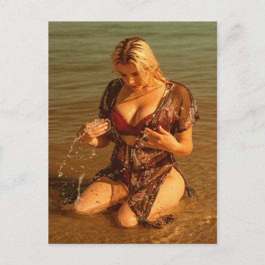 Bikini Fashion Model Foto Postcard Postkarte (Vorderseite)