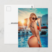 BIKINI G-STRING MÄDCHENPOSTCARDS POSTKARTE (Vorne/Hinten)