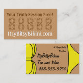 Bikini-Gelb Visitenkarte (Vorne/Hinten)