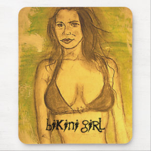 Bikini Girl Art Mousepad