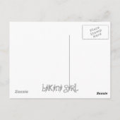 Bikini Girl Art Postkarte (Rückseite)