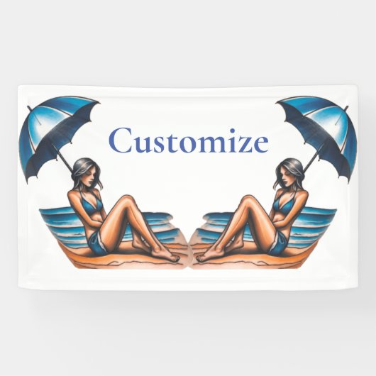Bikini Girl Beach Napping Thunder_Cove Banner (Horizontal)