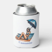 Bikini Girl Beach Napping Thunder_Cove Dosenkühler (Kanne Vorderseite)