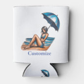 Bikini Girl Beach Napping Thunder_Cove Dosenkühler (Vorderseite)