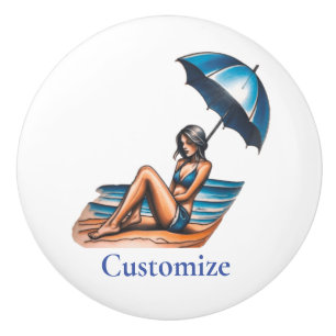 Bikini Girl Beach Napping Thunder_Cove Keramikknauf