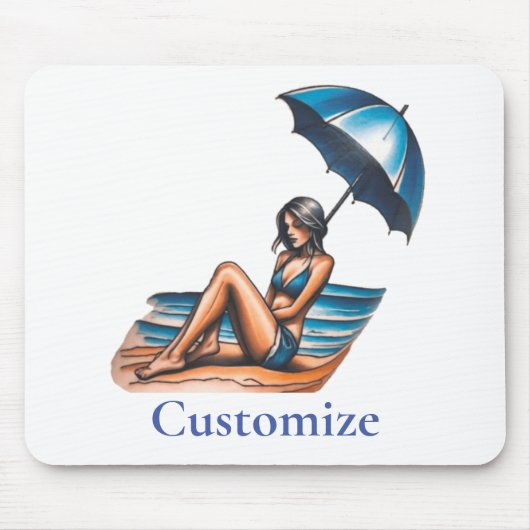 Bikini Girl Beach Napping Thunder_Cove Mousepad (Vorne)