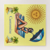 Bikini Girl Beach Napping Thunder_Cove Puzzle (Horizontal)