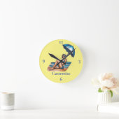Bikini Girl Beach Napping Thunder_Cove Runde Wanduhr (Zuhause)