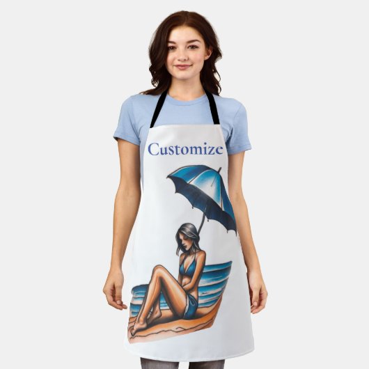 Bikini Girl Beach Napping Thunder_Cove Schürze (Getragen)