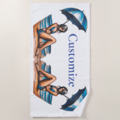 Bikini Girl Beach Napping Thunder_Cove Strandtuch (Vorderseite)