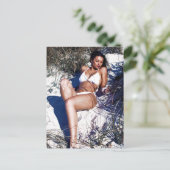 Bikini Girl Foto Postkarte (Stehend Vorderseite)