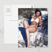 Bikini Girl Foto Postkarte (Vorne/Hinten)