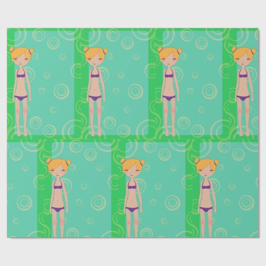 Bikini Girl Geschenkpapier (Flach)