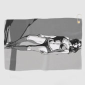 Bikini Girl Golfhandtuch (Horizontal)