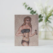 Bikini Girl Mosaic - Gewichte heben - Roman Postkarte (Stehend Vorderseite)