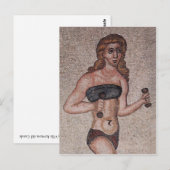 Bikini Girl Mosaic - Gewichte heben - Roman Postkarte (Vorne/Hinten)