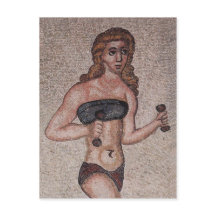 Bikini Girl Mosaic - Gewichte heben - Roman