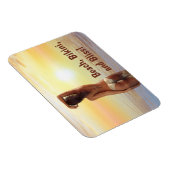 Bikini Girl Posing im Meer bei Sonnenuntergang Magnet (Rechte Seite)