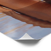 Bikini Girl Posing im Meer bei Sonnenuntergang Poster (Ecke)