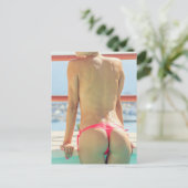 BIKINI GIRL POSTKARTE (Stehend Vorderseite)