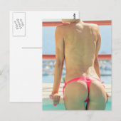 BIKINI GIRL POSTKARTE (Vorne/Hinten)