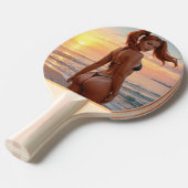 BIKINI GIRL TAN LINIEN PING PONG PADDLE TISCHTENNIS SCHLÄGER (Vorderseite)