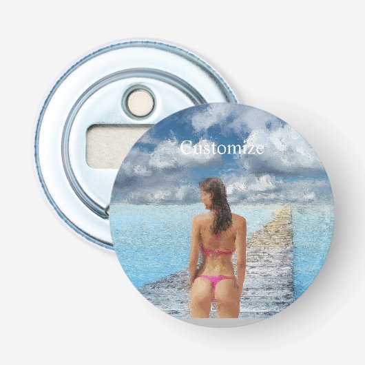 Bikini Girl Thunder_Cove Flaschenöffner (Vorderseite)