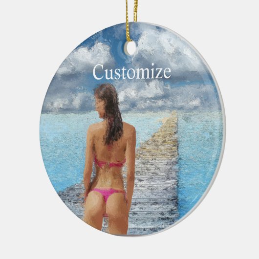 Bikini Girl Thunder_Cove Keramik Ornament (Links)