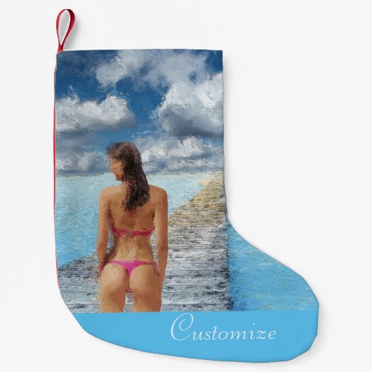 Bikini Girl Thunder_Cove Kleiner Weihnachtsstrumpf (Vorderseite)