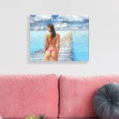 Bikini Girl Thunder_Cove Leinwanddruck (Insitu (Wohnzimmer))