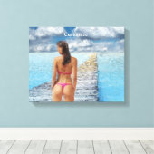 Bikini Girl Thunder_Cove Leinwanddruck (Insitu (Holzboden))