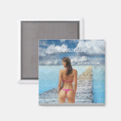 Bikini Girl Thunder_Cove Magnet (Vorderseite/Rückseite)