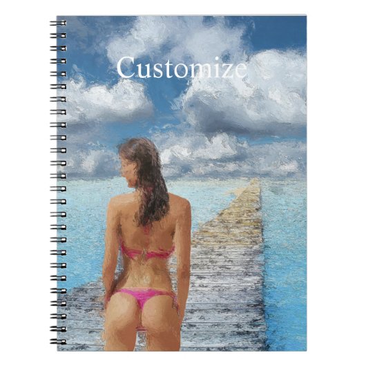 Bikini Girl Thunder_Cove Notizblock (Vorderseite)
