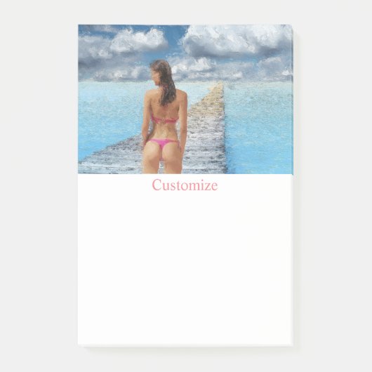 Bikini Girl Thunder_Cove Post-it Klebezettel (Vorderseite)