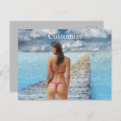 Bikini Girl Thunder_Cove Postkarte (Vorne/Hinten)