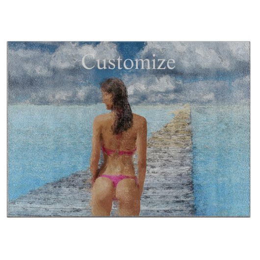 Bikini Girl Thunder_Cove Schneidebrett (Vorderseite)