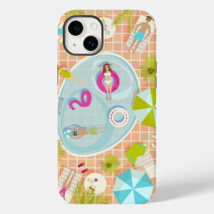 Bikini-Girls und Typ spielen Schwimmbadspiel Case-Mate iPhone 14 Plus Hülle