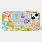 Bikini-Girls und Typ spielen Schwimmbadspiel Case-Mate iPhone Hülle (Rückseite (Horizontal))