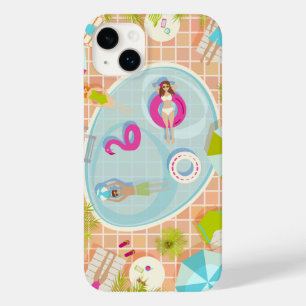 Bikini-Girls und Typ spielen Schwimmbadspiel Case-Mate iPhone 14 Plus Hülle