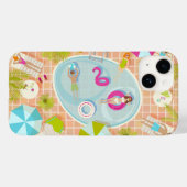 Bikini-Girls und Typ spielen Schwimmbadspiel Case-Mate iPhone Hülle (Rückseite (Horizontal))