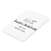 Bikini Glascocktail Junggeselinnen-Abschied Name Magnet (Linke Seite)