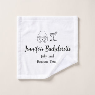 Bikini Glascocktail Junggeselinnen-Abschied Name Waschlappen